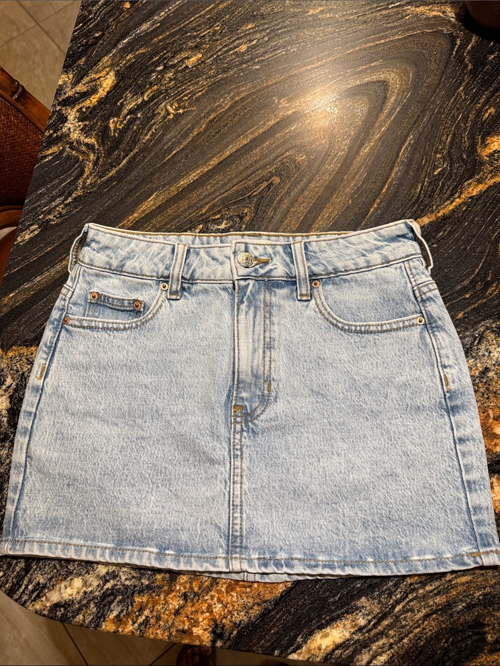 PacSun Light Blue Denim Mini Skirt